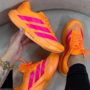 Tênis Adidas Adizero Evo SL Laranja Neon e Pink