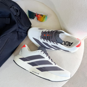 Tênis Adidas Adizero Evo SL Branco, Cinza e Coral