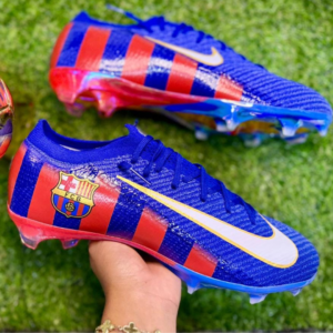 Chuteira Nike Mercurial Barcelona Azul e Vermelha