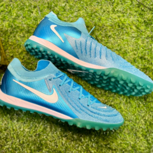 Chuteira Nike Mercurial Society Azul e Verde