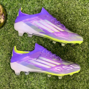 Chuteira Adidas F50 Roxa e Verde Neon