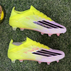 Chuteira Adidas F50 Verde Neon e Rosa