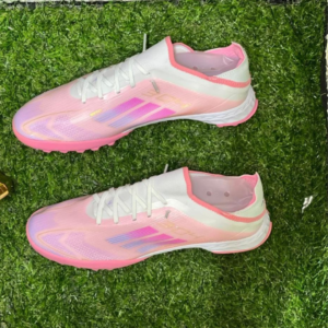 Chuteira Adidas F50 Society Rosa e Branco
