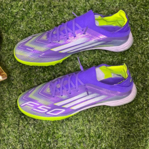 Chuteira Adidas F50 Society Roxa e Verde Neon